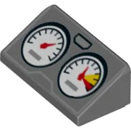 Slope 30° 1 x 2 x 2/3 with 2 Gauges print