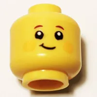 Minifig Head Forest Elf, Blushes, Open Mouth Smile / Lopsided Closed Mouth Smile print