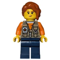 Explorer, Tina Tarantula, Dark Tan Vest Jacket, Dark Blue Legs, Dark Orange Hair