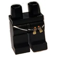 Hips and Black Legs with Silver Chain, Tan Vials/Bottles