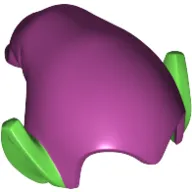 Hat Drooping with Pointy Ears Bright Green Print