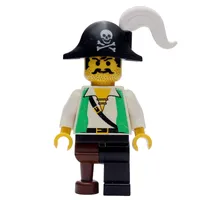 Pirate - Green Vest, Peg Leg, Black Bicorne