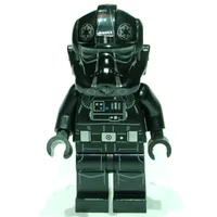 TIE Pilot, Printed Legs, Two Silver Stripes on Helmet, Silver Belt Pouches, Closed Mouth