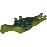 Animal Body Part, Dinosaur, Pteranodon Body, 4 Studs, 6 Clips with Dark Green Top