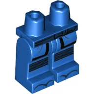 Hips and Blue Legs with Dark Blue Sash, Knee Bands, Black Trim