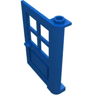 Door 1 x 4 x 5 with 4 Panes, Squared Base