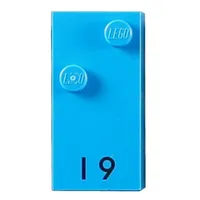 Braille Brick 2 x 4 with 2 Studs ⠊ and 'I 9' Print