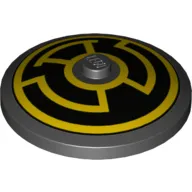 Dish 4 x 4 Inverted [Radar] with Yellow Sinestro Insignia Print