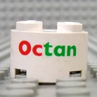 Brick Round 2 x 2 with 'Octan' Print
