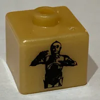 Pen Bead, Square with C-3PO, Escape Pod Print