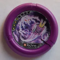 Large Figure Throwing Disk, Electro / Energy, 4 Pips, Flying Box and Lightning Creature Print