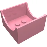 Box 4 x 4 x 2 Bottom with Semicircle Cut-out Ends