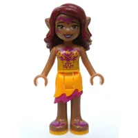 Azari Firedancer in Bright Light Orange Outfit