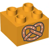 Duplo Brick 2 x 2 with Pretzel Print
