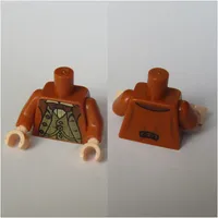 Torso Jacket with Vest, Bow Tie Print (Horace Slughorn ), Dark Orange Arms, Light Nougat Hands