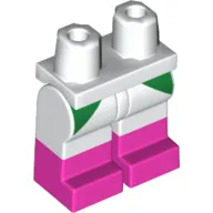 Hips with White Legs and Dark Pink Boots Pattern with Green Triangles Print