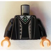 Torso Jacket, Vest, Green Striped Tie Print (Tom Riddle), Black Arms, Light Nougat Hands