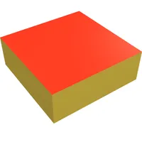 Tile 1 x 1 with Scala Red Top Print
