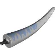 Animal Body Part, Dinosaur, Tyrannosaurus Rex Tail, with Pin, Sand Blue Stripes Print