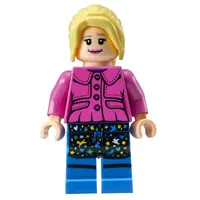 Luna Lovegood, Dark Pink Jacket, Printed Skirt, Ponytail