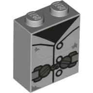 Brick 1 x 2 x 2 with Inside Stud Holder with Vest print