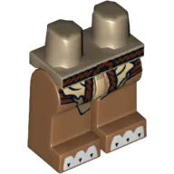 Hips and Medium Nougat Legs with Loincloth, Rope Belt and White Claws Print