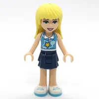 Stephanie - Medium Azure Top, Dark Blue Skirt