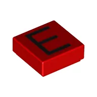 Tile 1 x 1 with letter Capital E Print