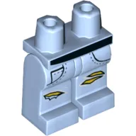 Hips and Bright Light Blue Legs with Black Belt, Pockets, Vertical Scratches/Tears (Parker L. Jackson)