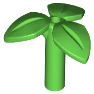 Plant, Stem with 3 Leaves and Bottom Pin