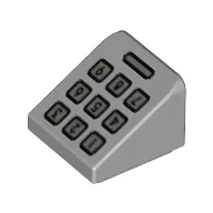 Slope 30° 1 x 1 x 2/3 (Cheese Slope) with Telephone Keypad Print