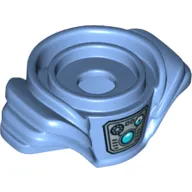 Minifig Neckwear Armor with Layered Shoulders with Dials and Buttons on Silver Background Print