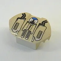 Brick Curved 2 x 2 x 1 with Wings and Duster Print