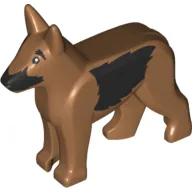 Animal, Dog, Alsatian / German Shepherd (Police Dog) with Black Eyes, Nose and Fur Print