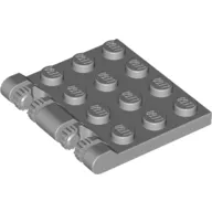 Hinge Plate 3 x 4 Locking Dual 2 Finger, 9 Teeth