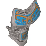 Large Figure Torso Cover with Medium Azure and Orange Armour Print