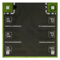 Baseplate with 4 Square Corner Holes and Parking Site / Straight Road with Emergency Lane Print