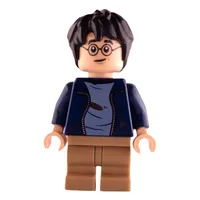 Harry Potter, Dark Blue Jacket Dirty, Medium Legs, Closed Mouth