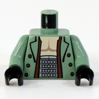 Torso Jacket, Open over Bare Chest and Large Belt Print (Dr. Octopus), Sand Green Arms, Black Hands