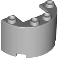 Cylinder Half 2 x 4 x 2 with 1 x 2 Cutout