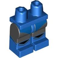 Hips with Black Legs and Blue Boots Pattern with Black Knees Print