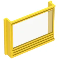 Window 1 x 6 x 4 Panorama with Glass for Slotted Bricks