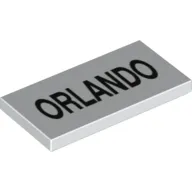 Tile 2 x 4 with 'ORLANDO' Print