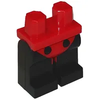 Hips with Red Legs and Black Boots Pattern with Black Leotard and Black Circles Print