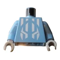 Torso Jayko Print, Medium Blue Arms, Light Bluish Gray Hands