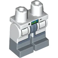 Hips with White Legs and Sand Blue Boots Pattern with Lab Coat Pockets