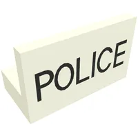 Panel 1 x 2 x 1 with Thin Black POLICE Print
