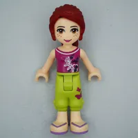 Mia - Magenta Top, Lime Trousers