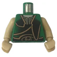 Torso Vest with Gold Trim Print (Gungan), Tan Arms and Hands