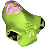 Minifig Head Special, Alien with 2 Fangs and Brain Tissue Print